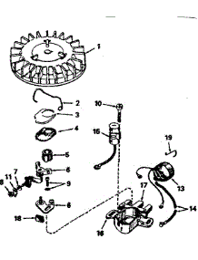 Magneto parts for Tecumseh Lawn & Garden Engine 670-83A from AppliancePartsPros.com