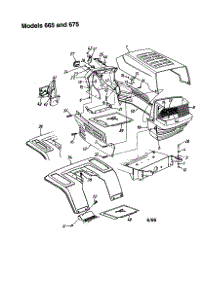 Grille / Hood And Fender parts for Mtd Front-Engine Lawn Tractor 675 from AppliancePartsPros.com