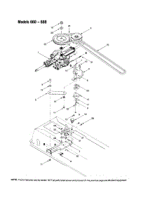 Single-Speed Transmission / Belt parts for Bolens Front-Engine Lawn Tractor 680 from AppliancePartsPros.com