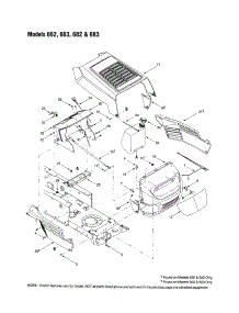 Grille Assembly - 662,663,682,683 parts for Bolens Front-Engine Lawn Tractor 685 from AppliancePartsPros.com