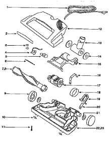 Hood And Agitator parts for Eureka Canister Vacuum 6856A from AppliancePartsPros.com