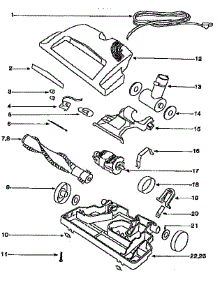 Base Assembly parts for Eureka Canister Vacuum 6866A from AppliancePartsPros.com