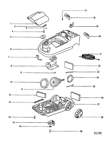 Body parts for Eureka Canister Vacuum 6872A from AppliancePartsPros.com
