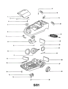 Housing parts for Eureka Canister Vacuum 6874A from AppliancePartsPros.com