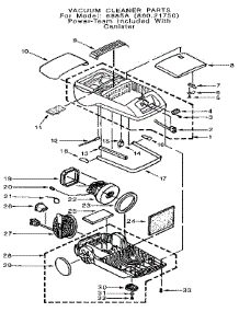 Unit Parts parts for Eureka Canister Vacuum 6885A from AppliancePartsPros.com