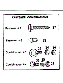 Fastener Combinations parts for Sears Farming 69660857 from AppliancePartsPros.com