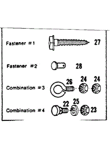 Fastener Combinations parts for Sears Farming 69660858 from AppliancePartsPros.com