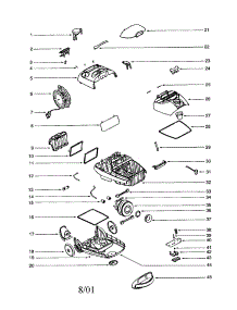 Housing parts for Eureka Canister Vacuum 6982B from AppliancePartsPros.com