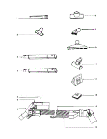 Hose And Attachments parts for Eureka Canister Vacuum 6982D from AppliancePartsPros.com
