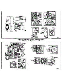 Fuel System And Blower Housing Parts parts for Briggs & Stratton Lawn & Garden Engine 6F (105010 - 106999) from AppliancePartsPros.com