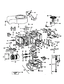 Cylinder, Crankshaft And Engine Base Group parts for Briggs & Stratton Lawn & Garden Engine 6HFB (0633-01 - 0633-01) from AppliancePartsPros.com