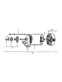 Starter Motor Group parts for Briggs & Stratton Lawn & Garden Engine 6HFB (0633-01 - 0633-01) from AppliancePartsPros.com
