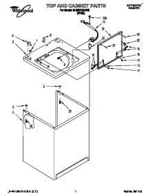 Top And Cabinet parts for Whirlpool Washer 6LSR5132AW2 from AppliancePartsPros.com