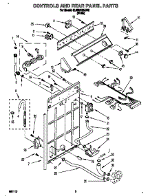 Controls And Rear Panel parts for Whirlpool Washer 6LSR5132AW2 from AppliancePartsPros.com