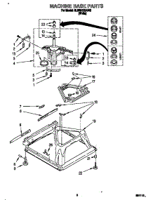 Machine Base parts for Whirlpool Washer 6LSR5132AW2 from AppliancePartsPros.com