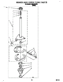 Brake And Drive Tube parts for Whirlpool Washer 6LSR5132AW2 from AppliancePartsPros.com