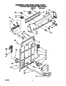 Controls And Rear Panel parts for Whirlpool Washer 6MAL5143AN0 from AppliancePartsPros.com