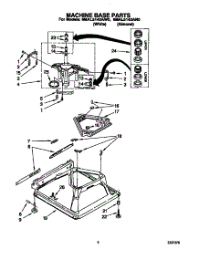 Machine Base parts for Whirlpool Washer 6MAL5143AN0 from AppliancePartsPros.com