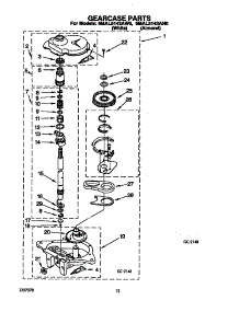 Gearcase parts for Whirlpool Washer 6MAL5143AN0 from AppliancePartsPros.com
