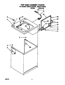 Top And Cabinet parts for Whirlpool Washer 6MAL5143AW0 from AppliancePartsPros.com