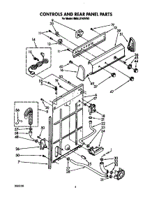 Controls And Rear Panel parts for Whirlpool Washer 6MAL5143VW0 from AppliancePartsPros.com