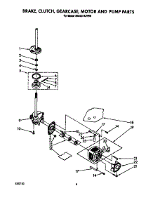 Brake, Clutch, Gearcase, Motor And Pump parts for Whirlpool Washer 6MAL5143VW0 from AppliancePartsPros.com