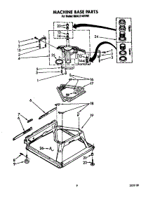 Machine Base parts for Whirlpool Washer 6MAL5143VW0 from AppliancePartsPros.com