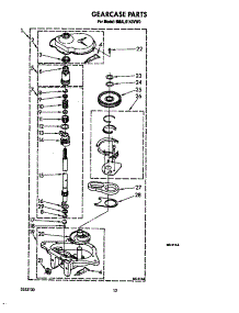 Gearcase parts for Whirlpool Washer 6MAL5143VW0 from AppliancePartsPros.com