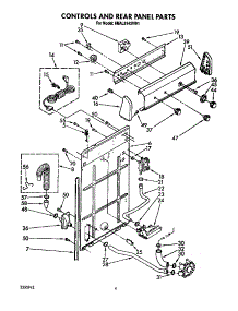 Controls And Rear Panel parts for Whirlpool Washer 6MAL5143VW1 from AppliancePartsPros.com