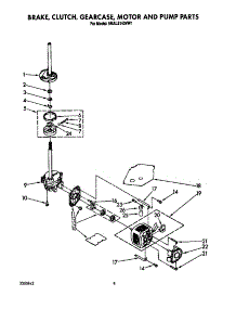 Brake, Clutch, Gearcase, Motor And Pump parts for Whirlpool Washer 6MAL5143VW1 from AppliancePartsPros.com