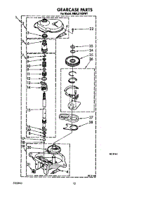 Gearcase parts for Whirlpool Washer 6MAL5143VW1 from AppliancePartsPros.com