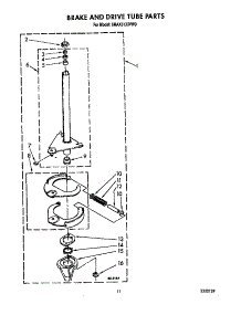 Brake And Drive Tube parts for Whirlpool Washer 6MAX5133VW0 from AppliancePartsPros.com