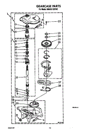 Gearcase parts for Whirlpool Washer 6MAX5133VW0 from AppliancePartsPros.com