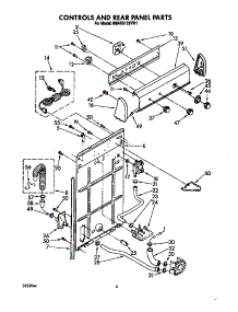 Controls And Rear Panel parts for Whirlpool Washer 6MAX5133VW1 from AppliancePartsPros.com