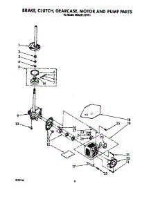 Brake, Clutch, Gearcase, Motor And Pump parts for Whirlpool Washer 6MAX5133VW1 from AppliancePartsPros.com