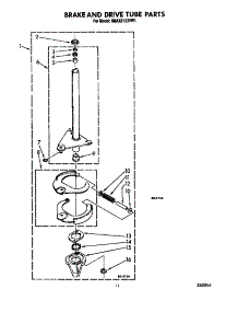 Brake And Drive Tube parts for Whirlpool Washer 6MAX5133VW1 from AppliancePartsPros.com