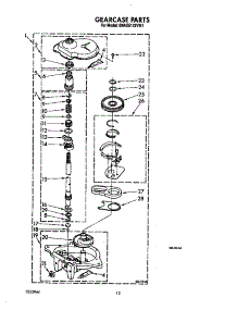 Gearcase parts for Whirlpool Washer 6MAX5133VW1 from AppliancePartsPros.com