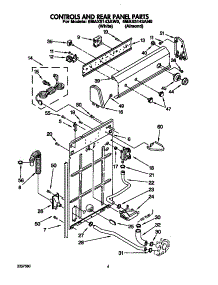 Controls And Rear Panel parts for Whirlpool Washer 6MAX5143AW0 from AppliancePartsPros.com