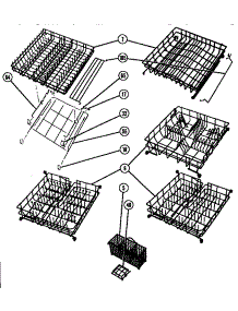 Basket Assemblies parts for Thermador Dishwasher 700 from AppliancePartsPros.com