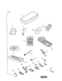 Attachment Set parts for Singer Mechanical Sewing Machine 7004 from AppliancePartsPros.com