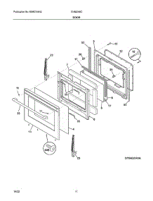 Door parts for Crosley Gas Range 70462040C from AppliancePartsPros.com
