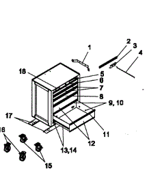 Tool Box parts for Craftsman Rolling Tool Cart 706597090 from AppliancePartsPros.com