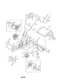 Handle / Tine Shields / Tines parts for Ace Rear-Tine Tiller 7103203 from AppliancePartsPros.com