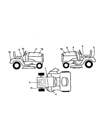 Decals parts for Western Auto Front-Engine Lawn Tractor 7124A79 from AppliancePartsPros.com