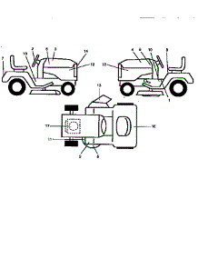 Decals parts for Western Auto Front-Engine Lawn Tractor 7157A79 from AppliancePartsPros.com