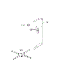 Water Guide Assembly parts for Kenmore Dishwasher 722.13383910 (72213383910, 722 13383910) from AppliancePartsPros.com