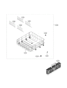 Bottom Rack Assembly parts for Kenmore Dishwasher 722.13383910 (72213383910, 722 13383910) from AppliancePartsPros.com