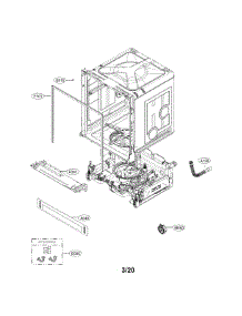 Tub And Base Plate parts for Kenmore Dishwasher 722.13387910 (72213387910, 722 13387910) from AppliancePartsPros.com