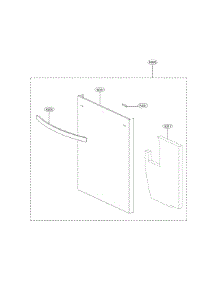Front Cover Assembly parts for Kenmore Dishwasher 722.13387910 (72213387910, 722 13387910) from AppliancePartsPros.com