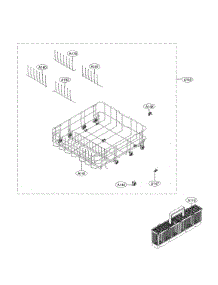 Bottom Rack Parts parts for Kenmore Elite Dishwasher 72214305910 from AppliancePartsPros.com
